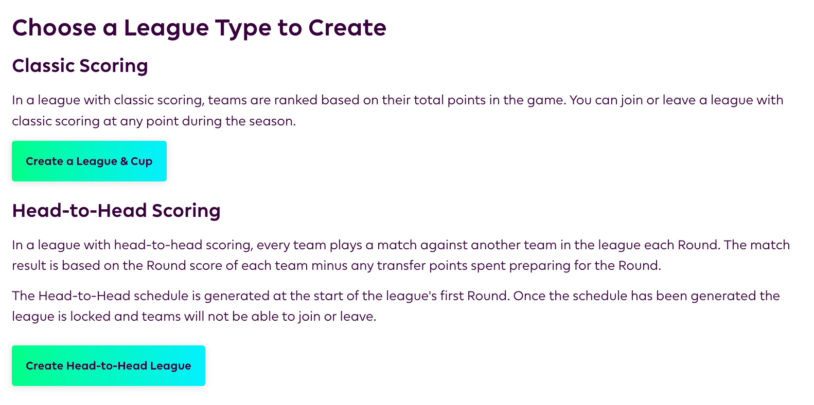 How to create a league in FPL 2023/24