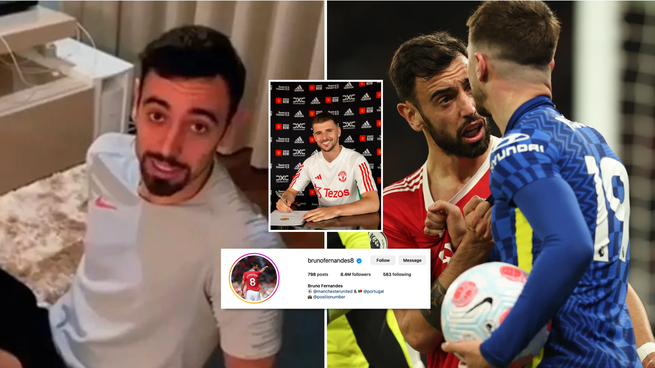 Bruno Fernandes sends Mason Mount 'angry' message as Man Utd transfer confirmed