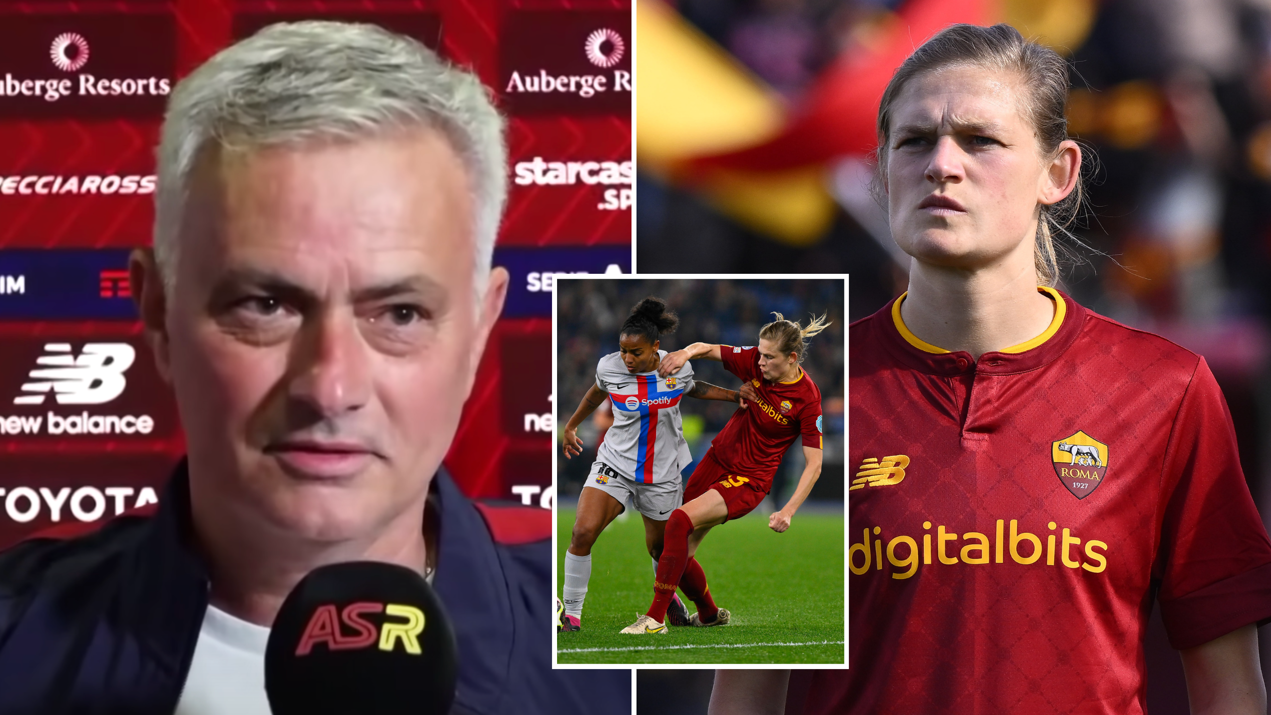 Jose Mourinho jokes about Roma Women's star playing for his side