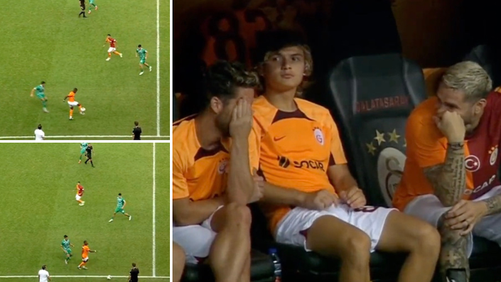 Mauro Icardi and Dries Mertens appeared to laugh at Wilfried Zaha's poor  touch