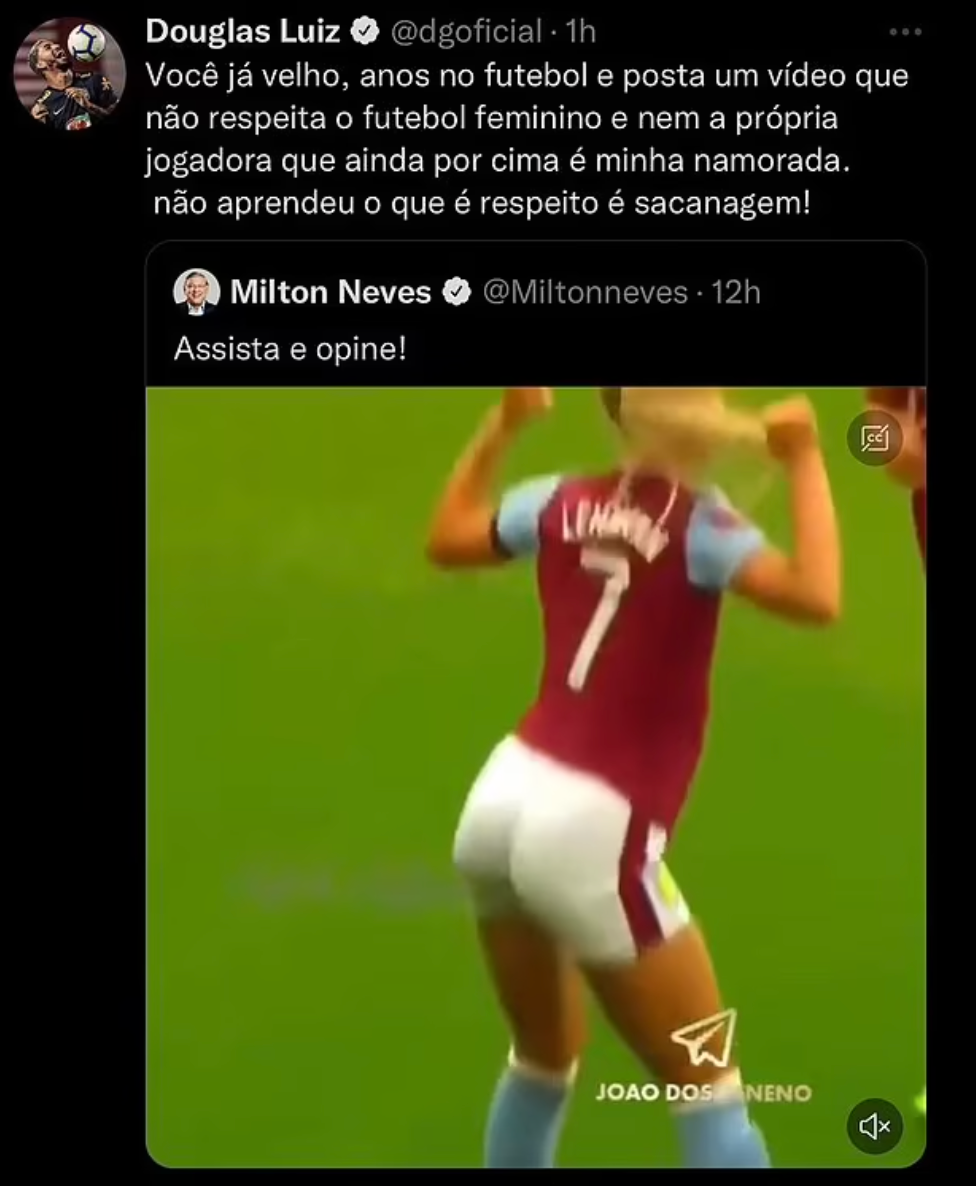 Aston Villa pair Alisha Lehmann and Douglas Luiz have reportedly 'split up'  after row over calendar