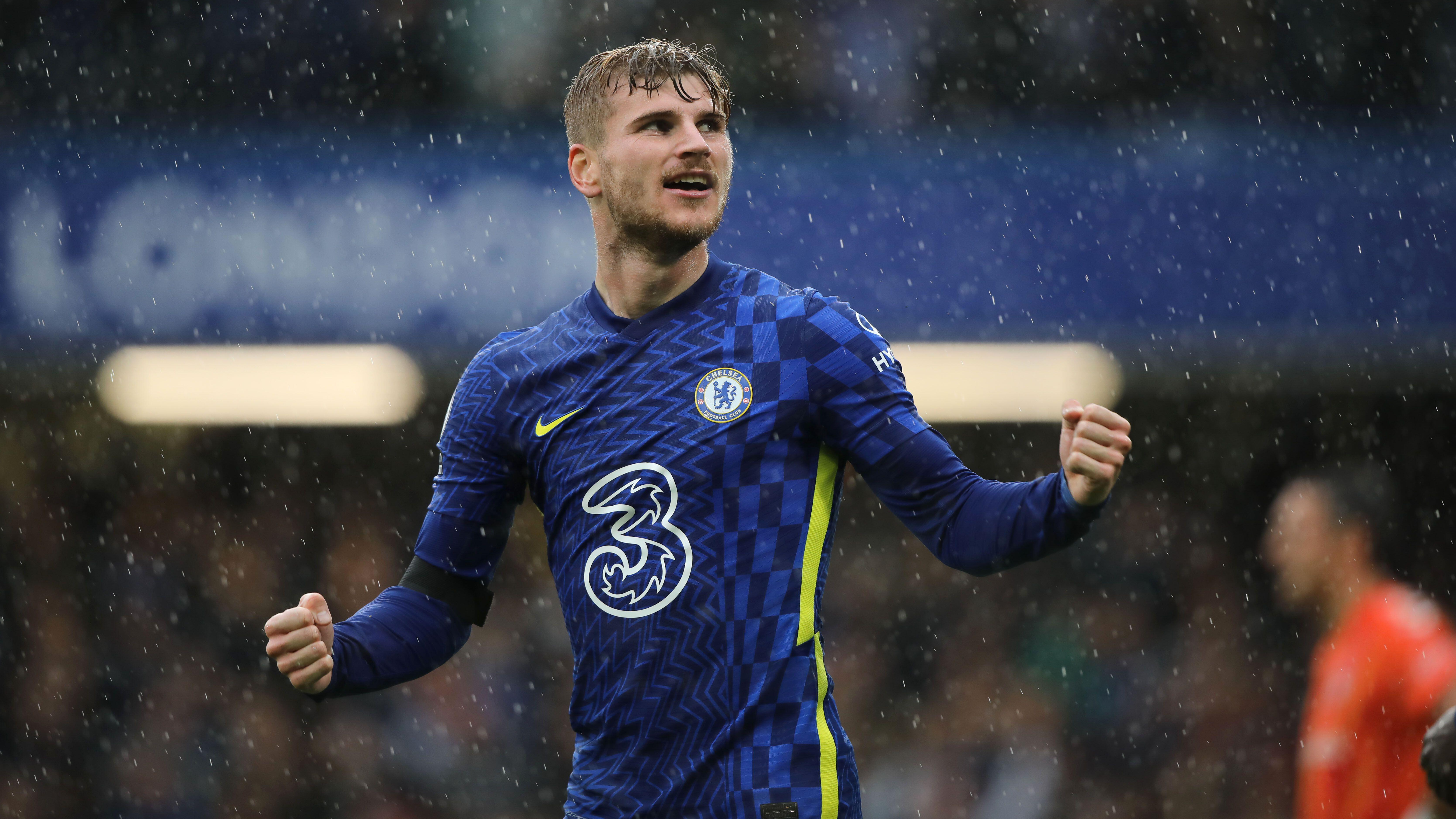 Timo Werner in action for Chelsea during the 2021/22 campaign. (Alamy)