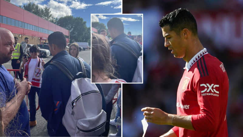 Cristiano Ronaldo leaves Old Trafford before end of Manchester