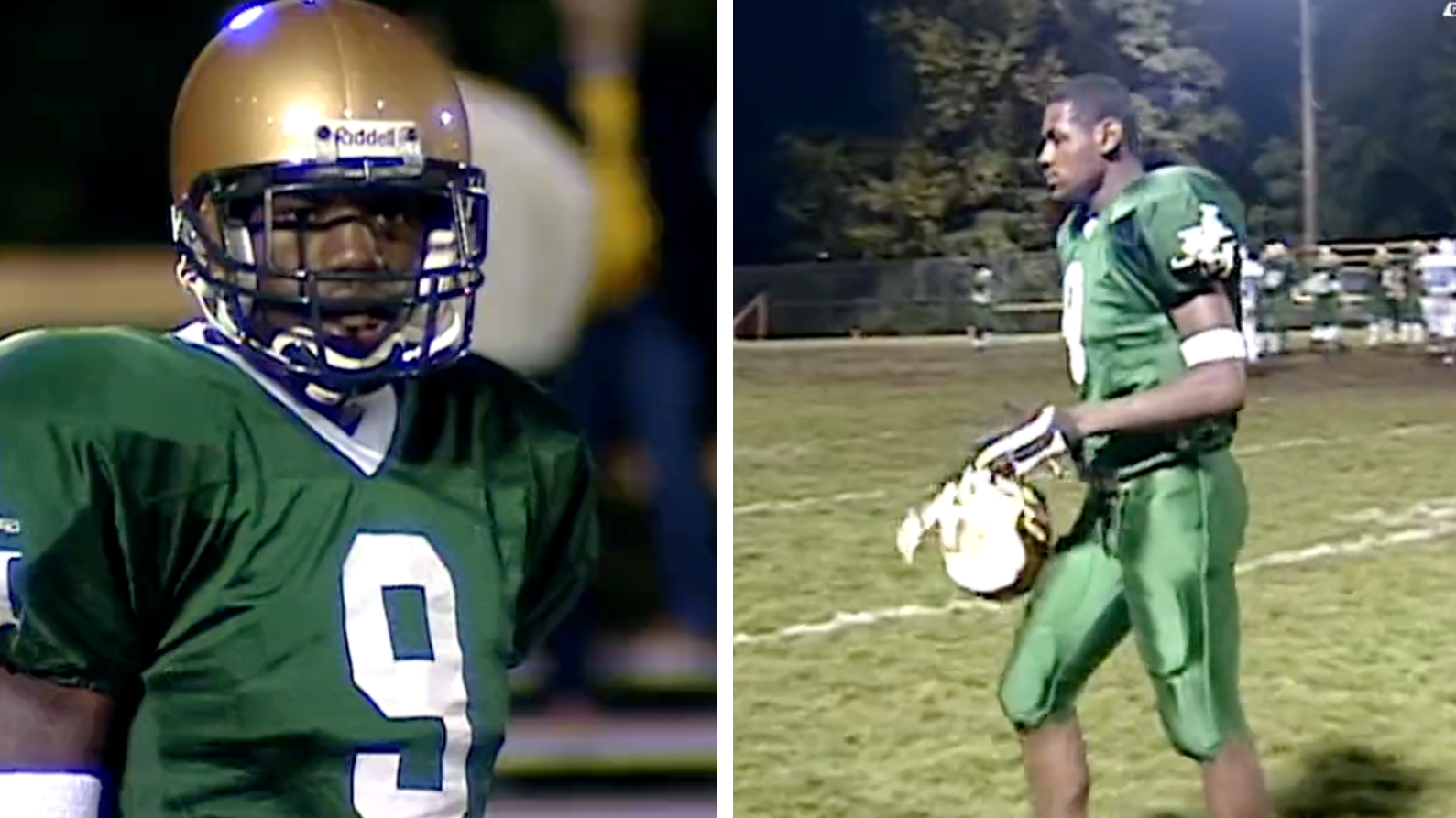 Unseen footage emerges online of LeBron James playing football in