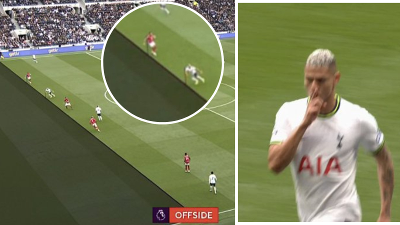 ESPN UK on X: Richarlison whips his shirt off after scoring Tottenham's  third against Fulham. He gets a yellow card and then the goal is ruled out  for offside 🙃  /