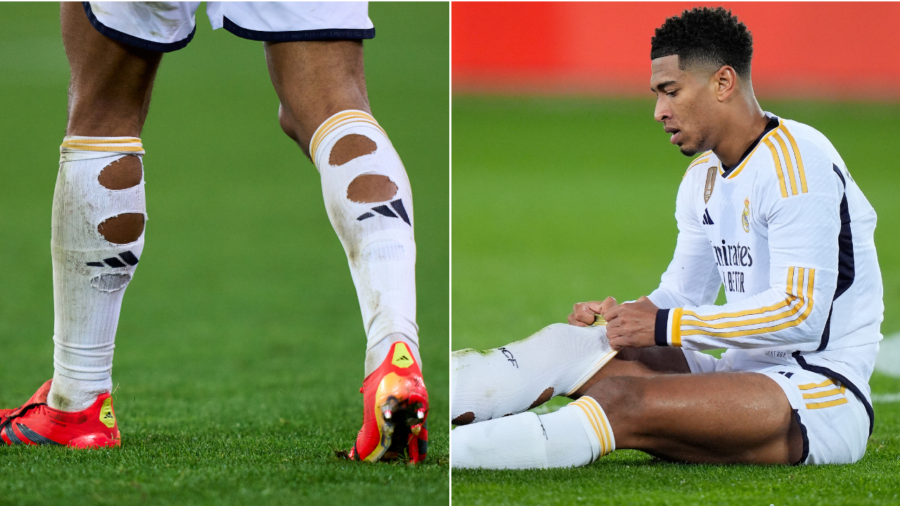 The real reason why footballers cut holes in their socks before