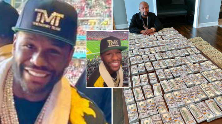 Floyd Mayweather wears 11kg of gold around neck as part of bizarre