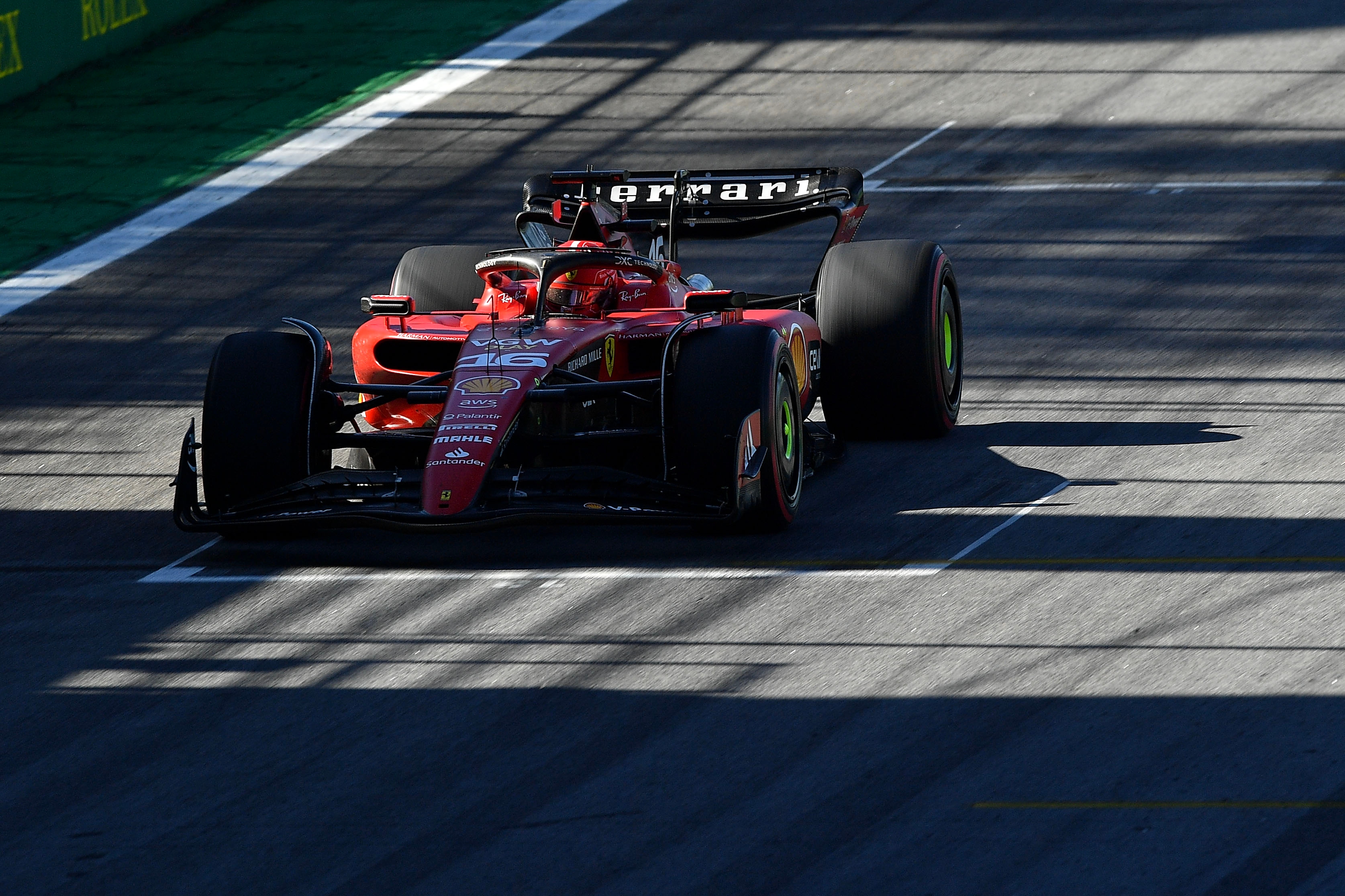 Leclerc crashes out before the start in Brazil