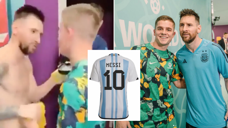 Fans think Cameron Devlin's Lionel Messi shirt from his 1000th game just  sky-rocketed in price