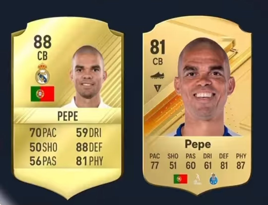 Pepe's pace on EA Sports FC 24 has been left fans in disbelief