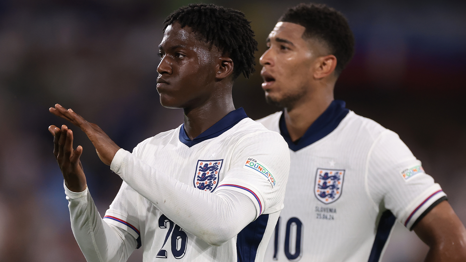 A montage of Ronaldo celebrating his goals with Al-Nassr