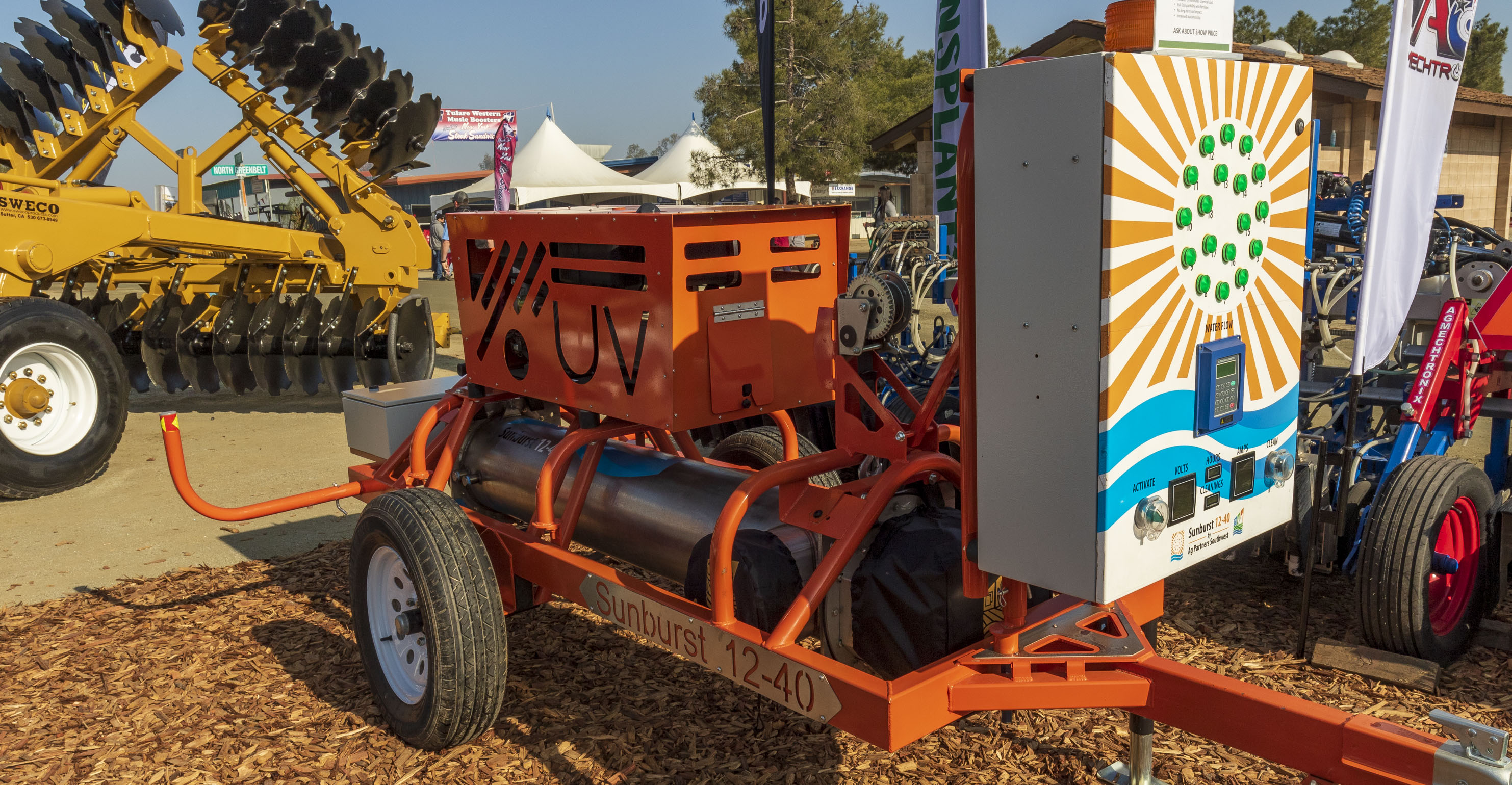 view from behind of a corn planter with the FMC 3rive 3D system