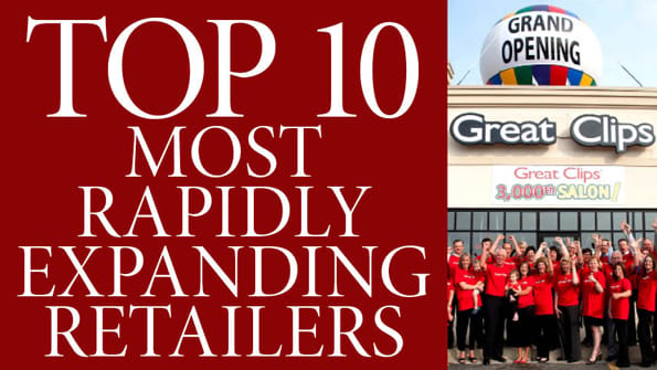 Top Expands Top 10 Most Rapidly Expanding Retailers