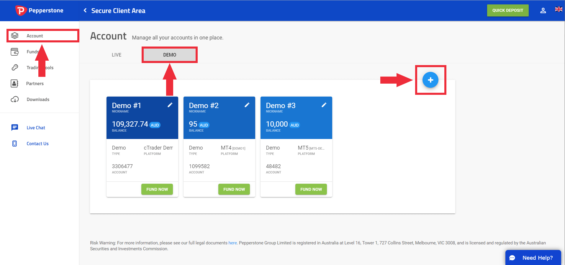 How do I open another demo account - FAQ | Pepperstone
