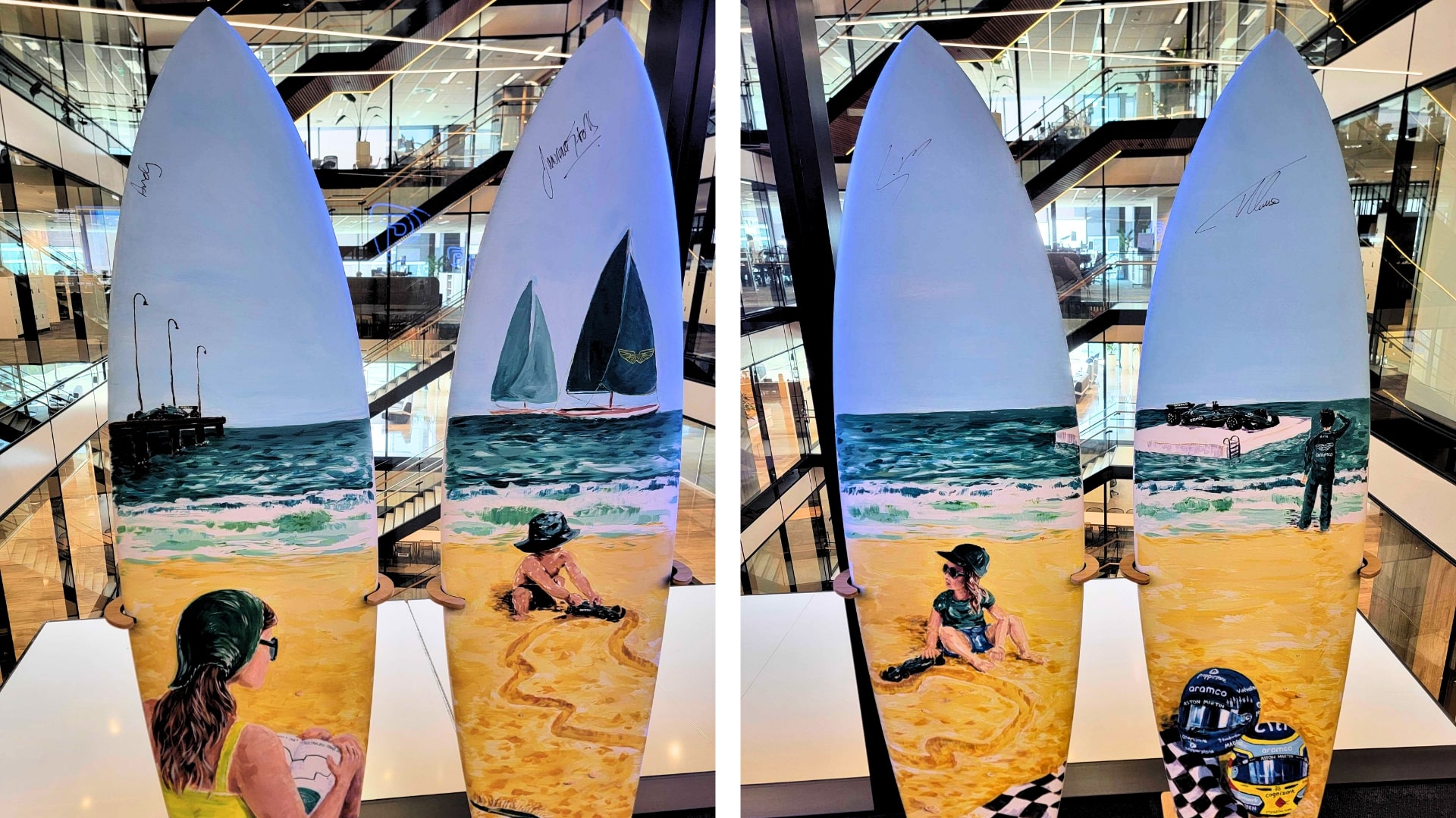 Signed surfboards (from left to right)_ Andy Cowell, Lawrence Stroll, Lane Stroll, Fernando Alonso.jpg