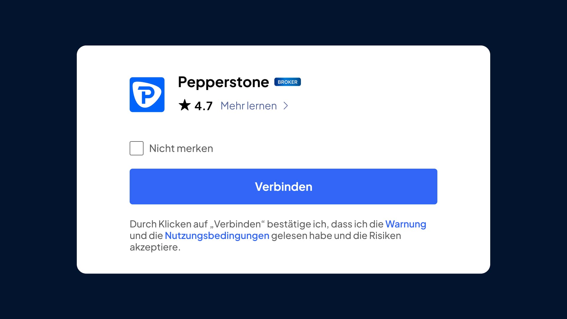 Go to your trading panel