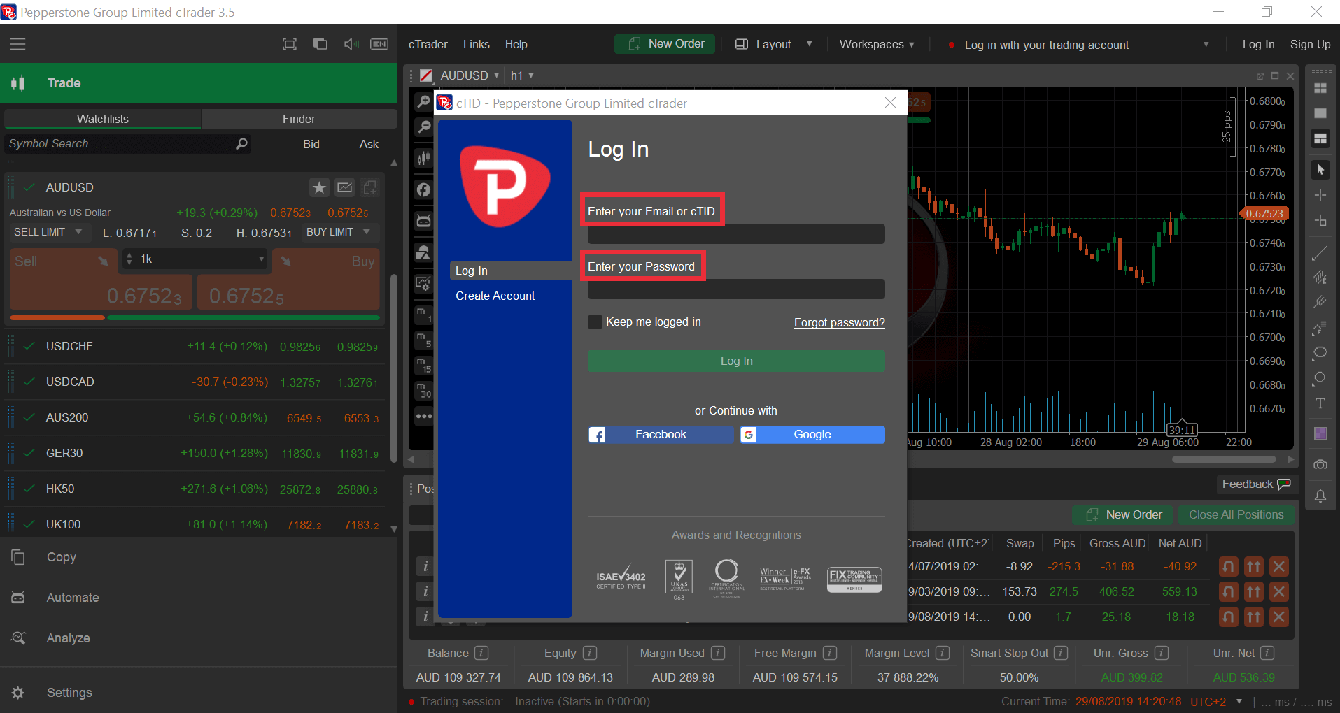 cryptotrader login