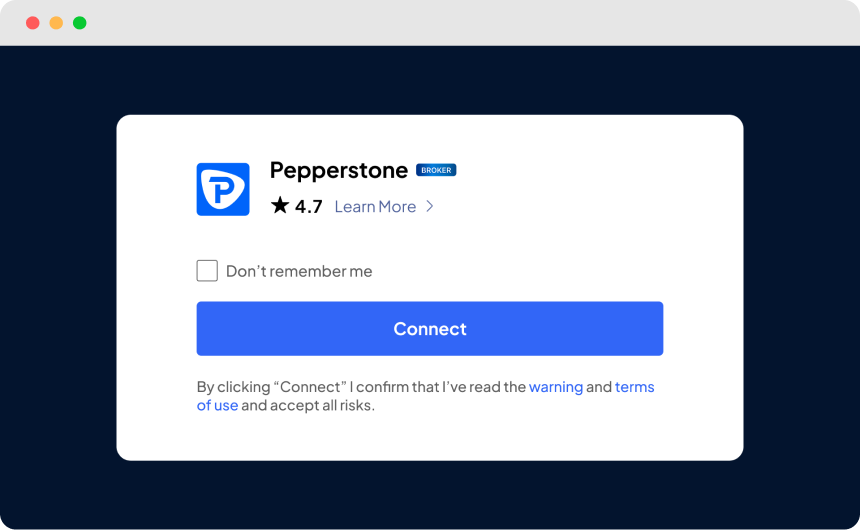 Go to your trading panel
