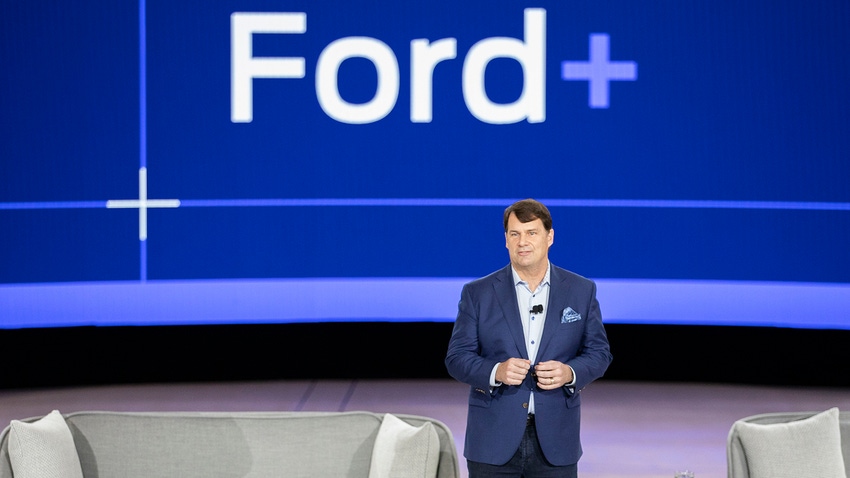 Ford President and CEO Jim Farley at a 2022 news conference