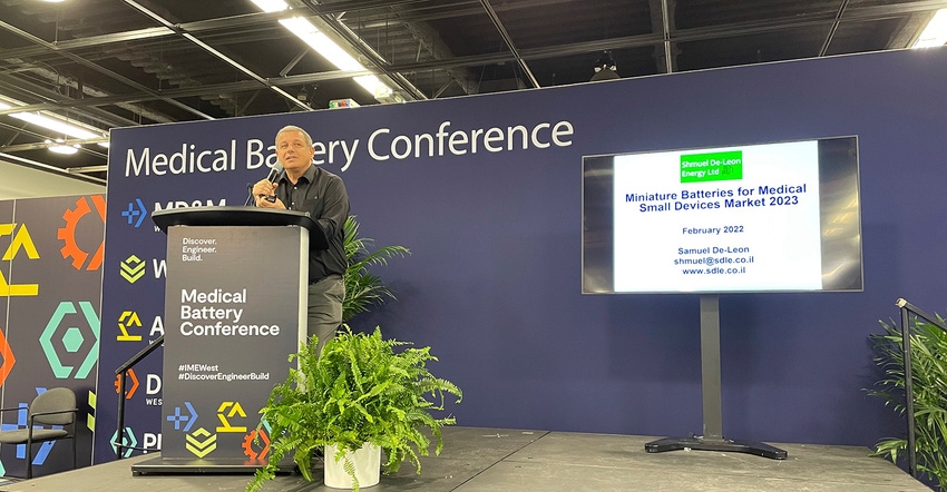 Shmuel De-Leon, CEO of Shmuel De-Leon Energy Ltd. at The Medical Battery Conference in 2023