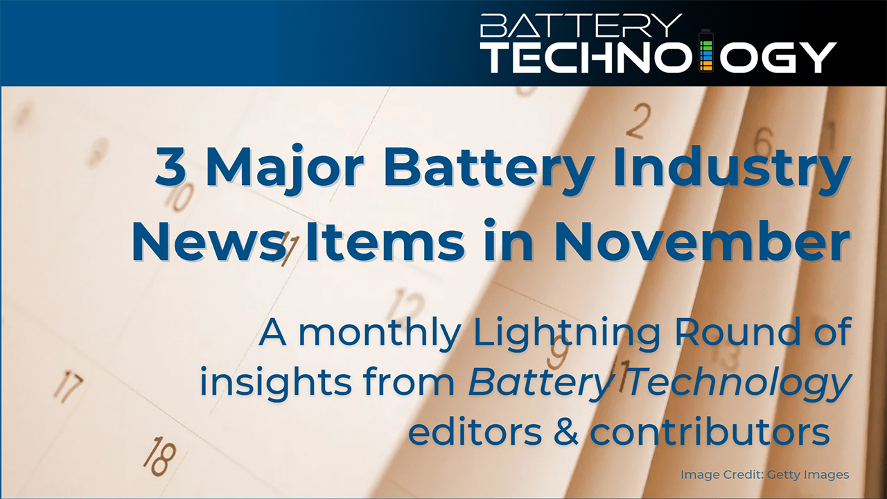 Battery Technology November Roundtable