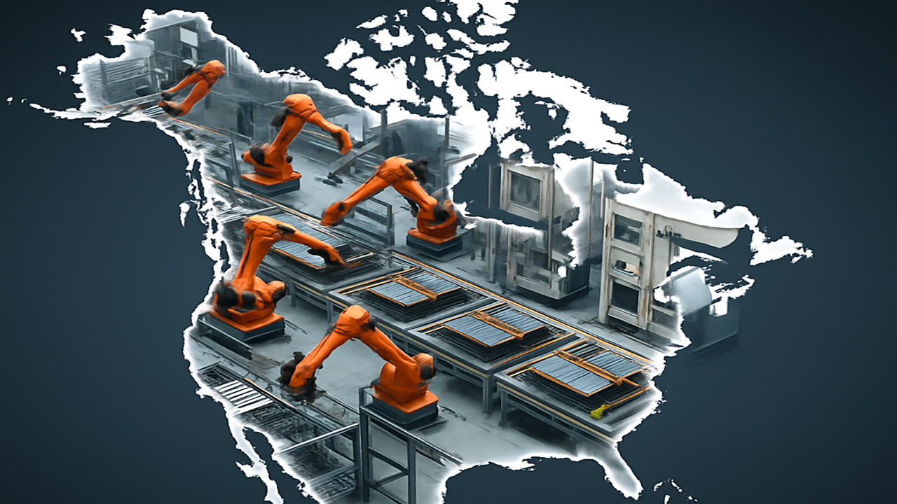 AI-generated image evoking the North America battery industry