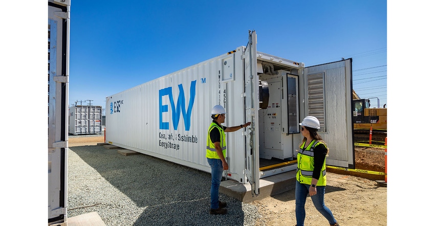 ESS EW iron flow battery storage containers