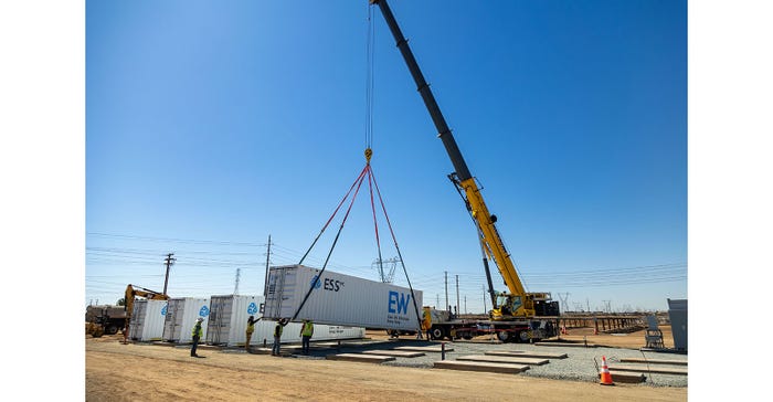 ESS EW iron flow battery storage containers are being delivered.
