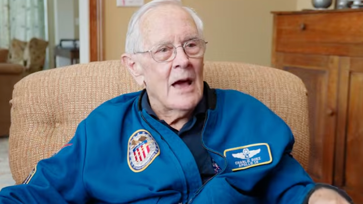 Apollo 16 astronaut reveals hidden message behind the family portrait he left on the moon in 1972