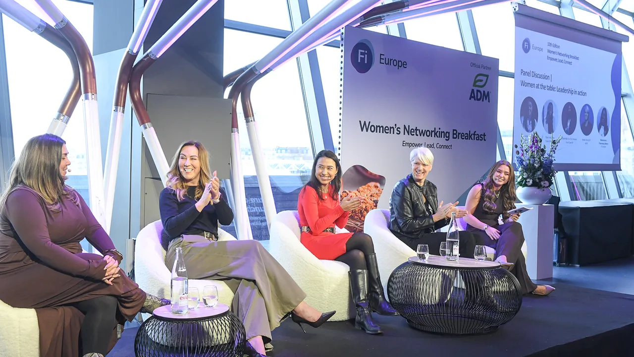 Women's Networking Breakfast Panellists on stage at Fi Europe 2025 Women's Networking Breakfast Panellists on stage at Fi Europe 2025