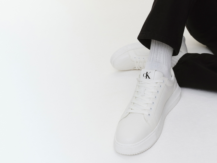 Calvin Klein Bianco Recycled Polyester Men Sneaker