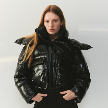 Calvin klein hotsell shiny puffer jacket