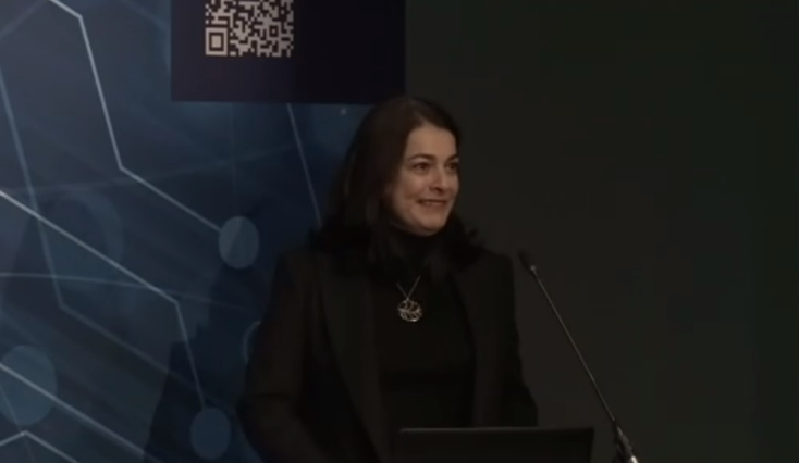 NQCC chief scientist Elham Kashefi speaking at the Nation Quantum Technologies Showcase. NQCC chief scientist Elham Kashefi speaking at the Nation Quantum Technologies Showcase.