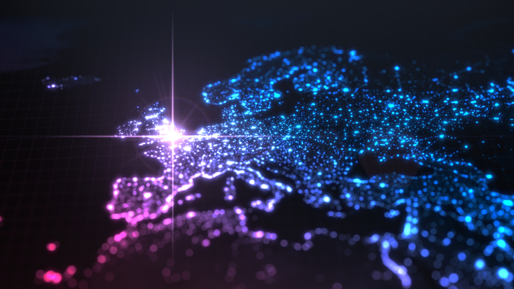 A virtual map of Europe A virtual map of Europe