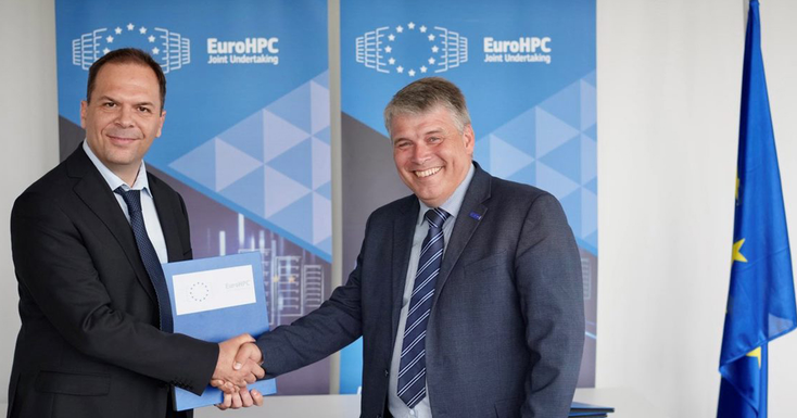 The quantum computer hosting agreement was signed in Luxembourg by the international LUMI-Q consortium. The quantum computer hosting agreement was signed in Luxembourg by the international LUMI-Q consortium.