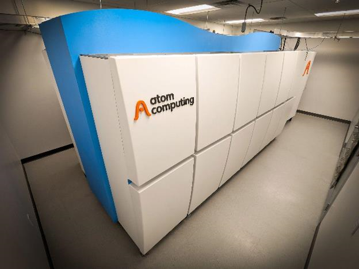 Atom Computing’s next-generation system, housed in what looks like five fridge freezers Atom Computing’s next-generation system, housed in what looks like five fridge freezers