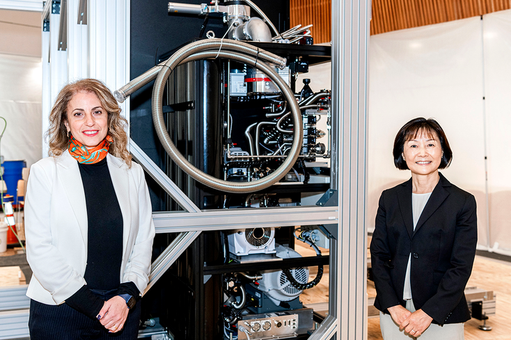 Lara Jehi and Ruoyi Zhou at the site of the IBM Quantum System One on Cleveland Clinic’s Main Campus. Lara Jehi and Ruoyi Zhou at the site of the IBM Quantum System One on Cleveland Clinic’s Main Campus.