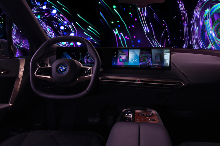 Conceptual art of a high-tech BMW vehicle