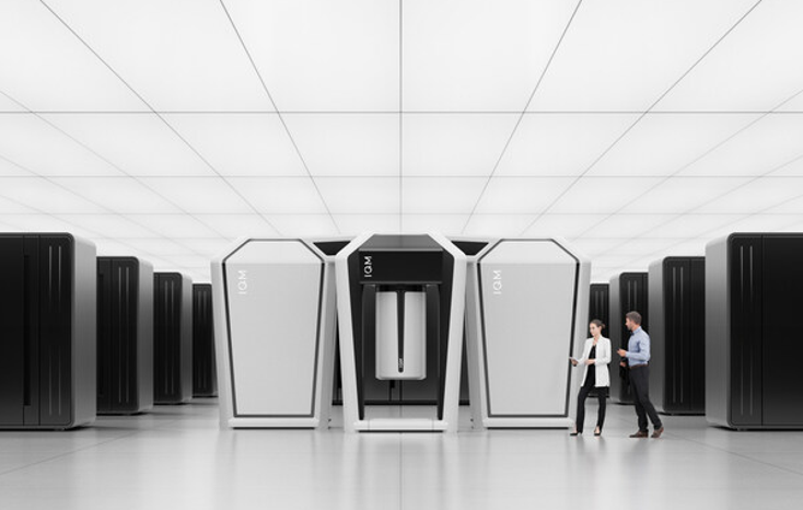 AN artist's impression of the IQM Radiance platform in a data center. AN artist's impression of the IQM Radiance platform in a data center.