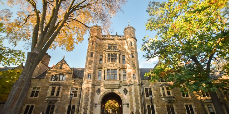 A turreted building of the University of Michigan A turreted building of the University of Michigan