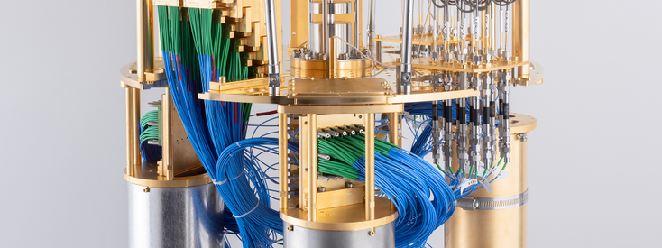 The interior of an IBM quantum computer The interior of an IBM quantum computer