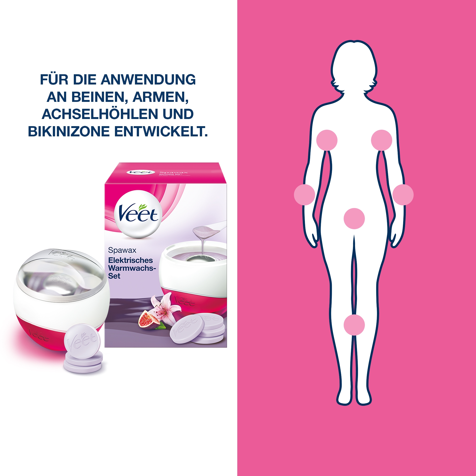 Veet Spawax Elektrisches Warmwachs Starter Set 8