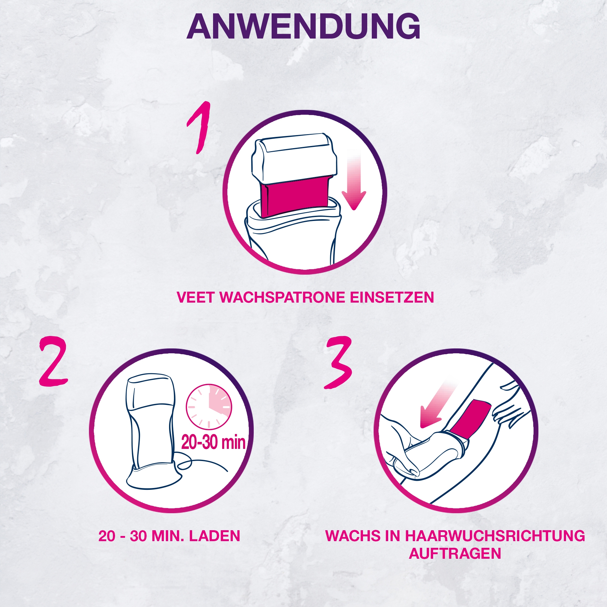 Veet Easy Wax Roll On Nachfüllpatrone Beine & Arme, 50ml 4