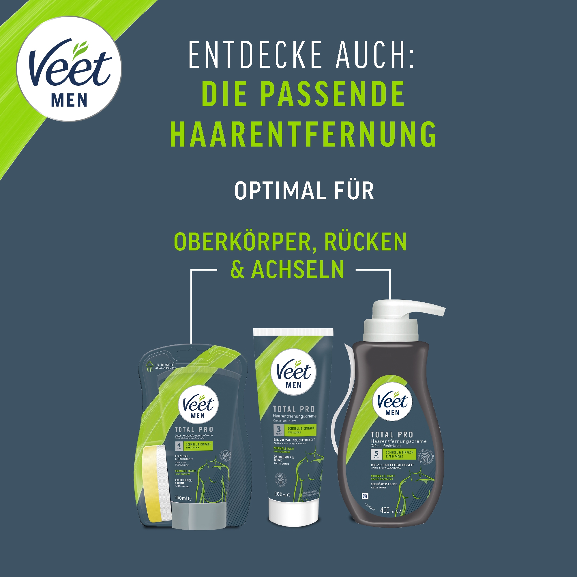 Veet Men Intim-Haarentfernungs-Set, Haarentfernungscreme Intimbereich + Pflegebalsam, 150ml 14