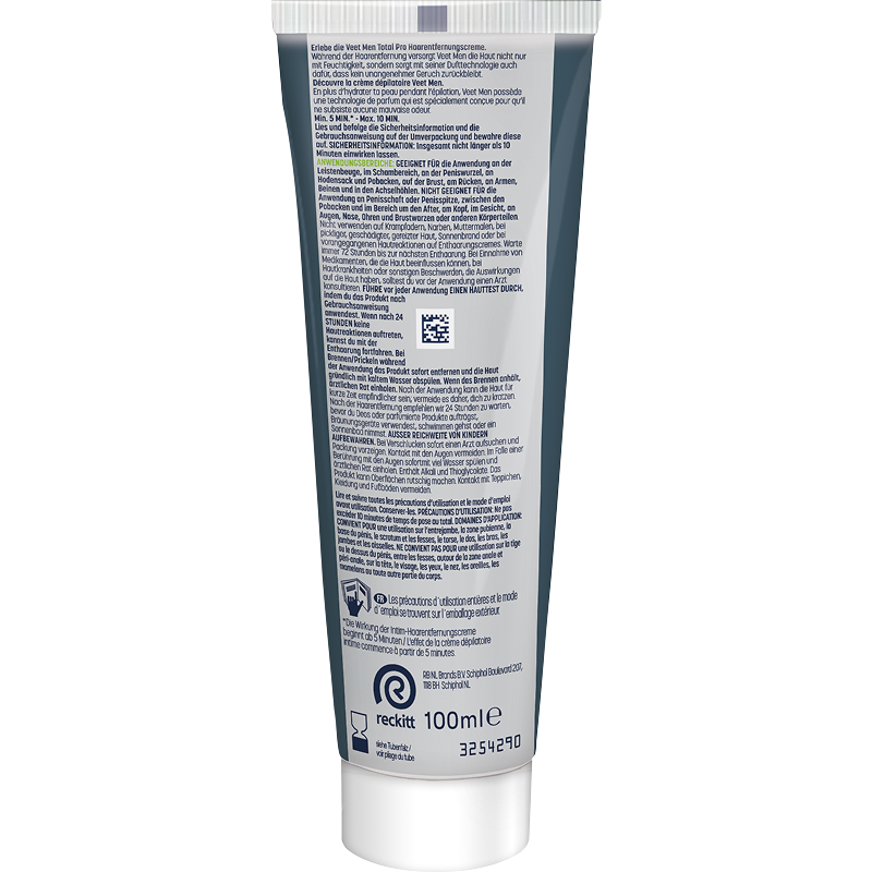 Veet Men Intim-Haarentfernungs-Set, Haarentfernungscreme Intimbereich + Pflegebalsam, 150ml 9