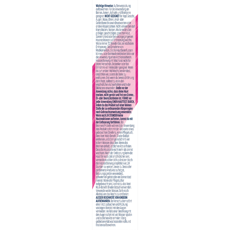 Veet PURE Kaltwachstreifen Bikini & Achseln, sensible Haut, 16 Stück 4