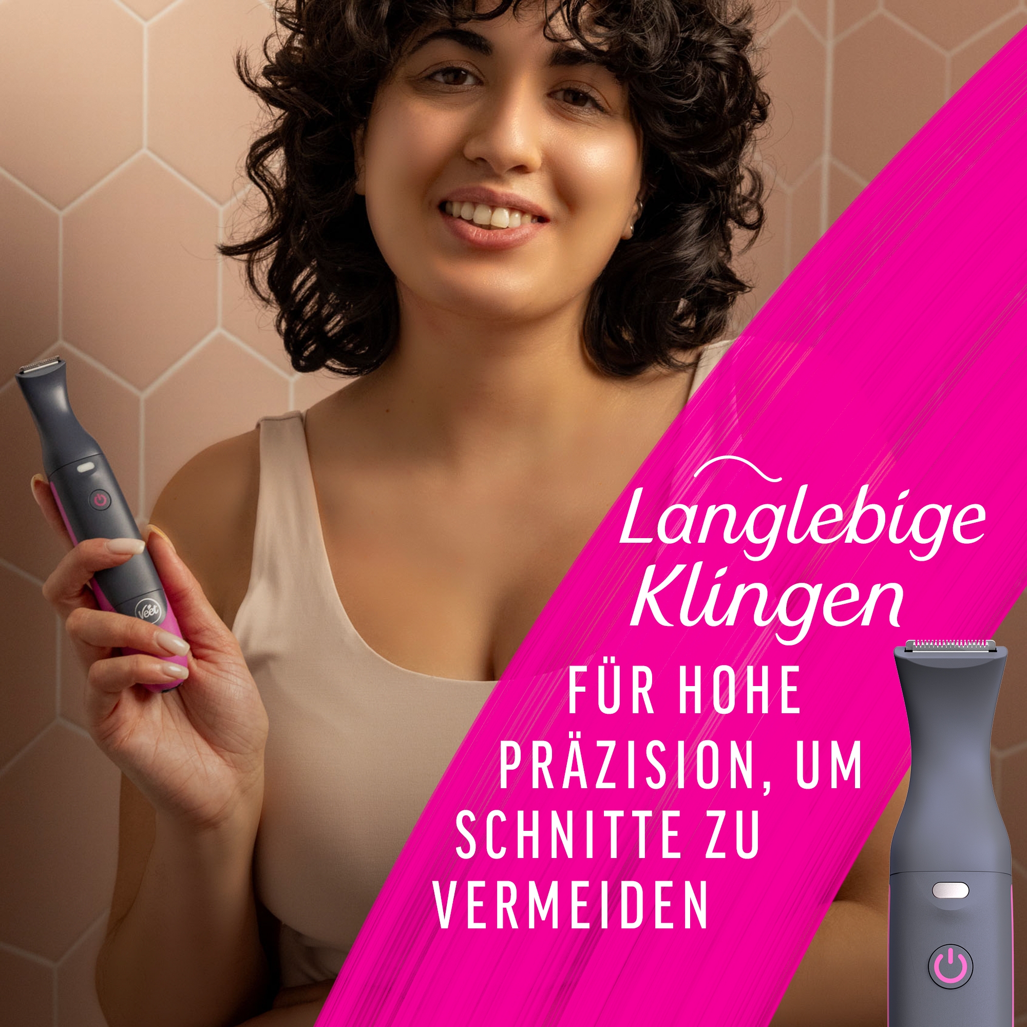 Veet EXPERT All-In-One Trimmer - Trimmer + 2 Trimmerköpfe & 3 Kammaufsätze 3