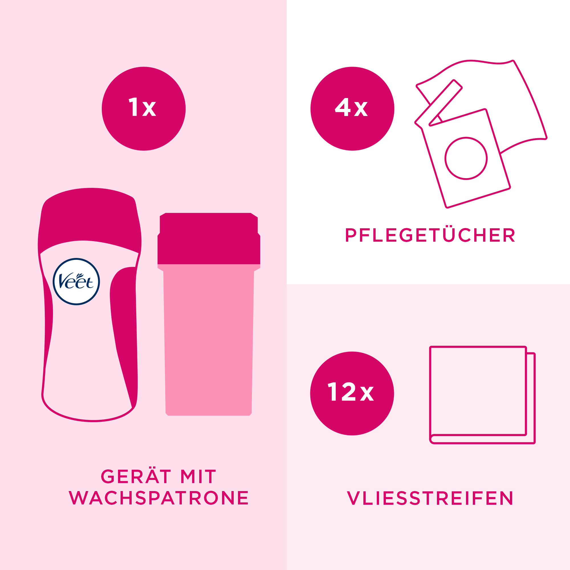 Veet Easy Wax Roll On System, Applikator + 50ml Patrone 7