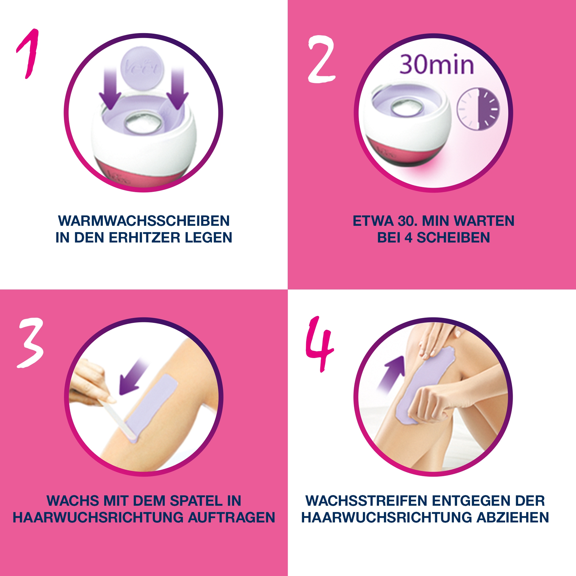 Veet Spawax Elektrisches Warmwachs Starter Set 6