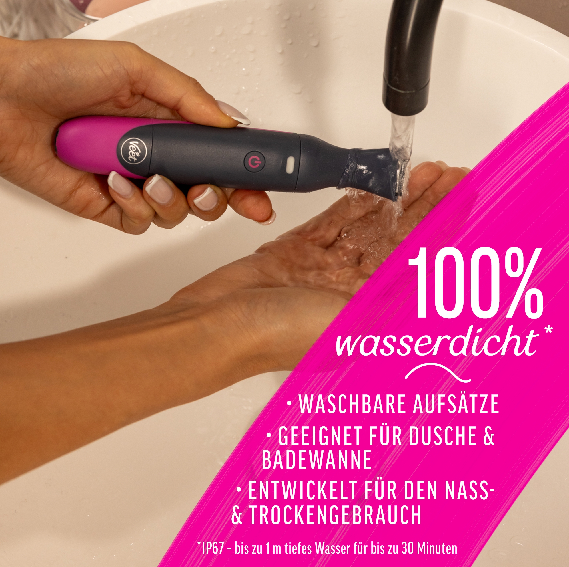 Veet EXPERT All-In-One Trimmer - Trimmer + 2 Trimmerköpfe & 3 Kammaufsätze 7